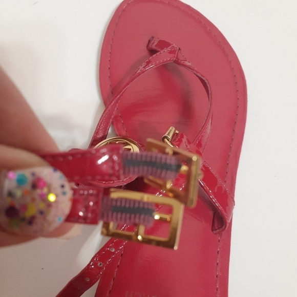 TORY burch women's ali equestrian thong sandals pink flats, size 7.5 - Picture 10 of 15